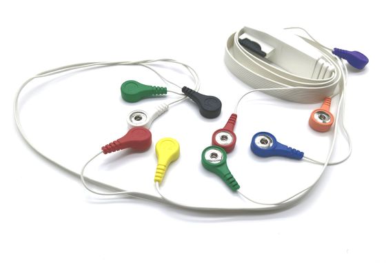 1.2m IEC AHA Holter Snap Clip ECG Cable Mortara H12 For Patient Monitor